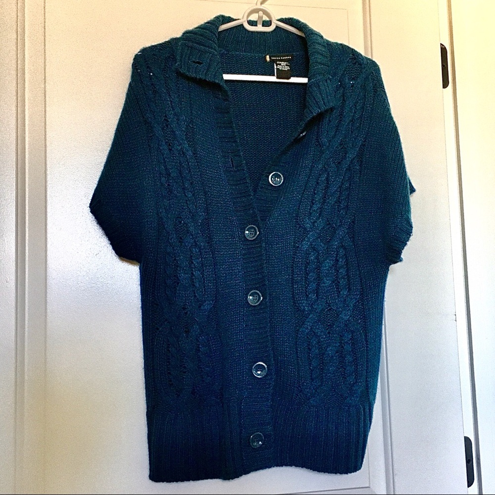 Lauren Hansen crochet button up shrug